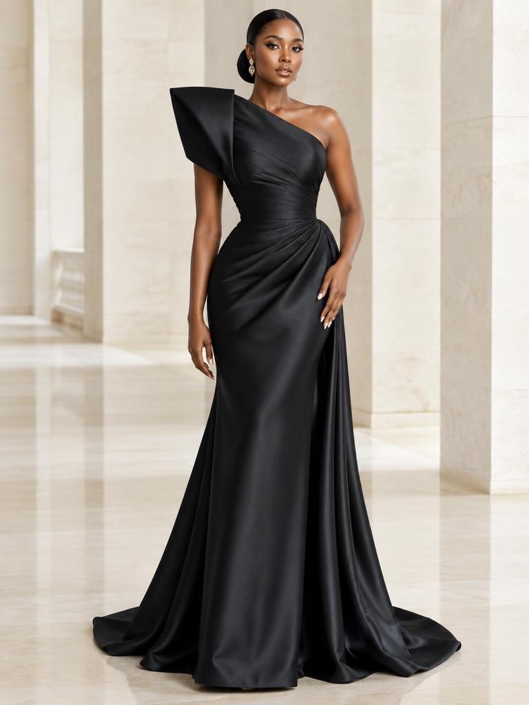 The Midnight Signature, black couture gown